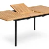 Nydala Utebord 96x150/200 cm Svart/Teak