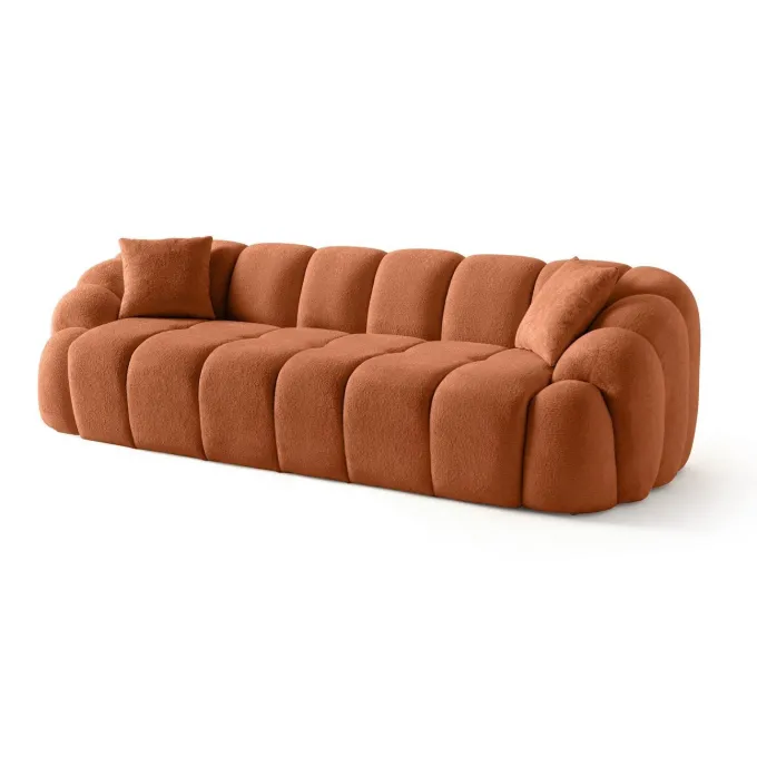 Octavio (268 x 70 x 80 cm) 4-sits soffa Kakelröd