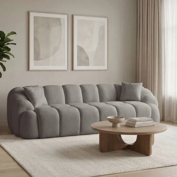 Octavio (268 x 70 x 80 cm) 4-sits soffa Grå