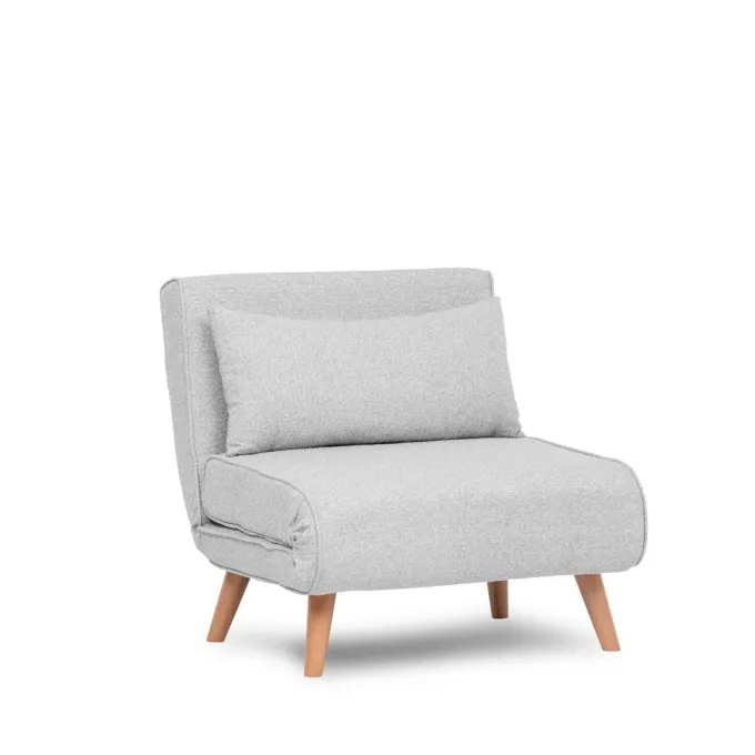 Ohrid enkel (80 x 79 x 80 cm) Grå 1-sits bäddsoffa