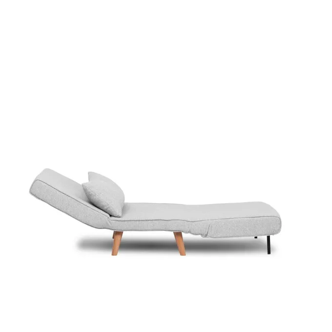 Ohrid enkel (80 x 79 x 80 cm) Grå 1-sits bäddsoffa