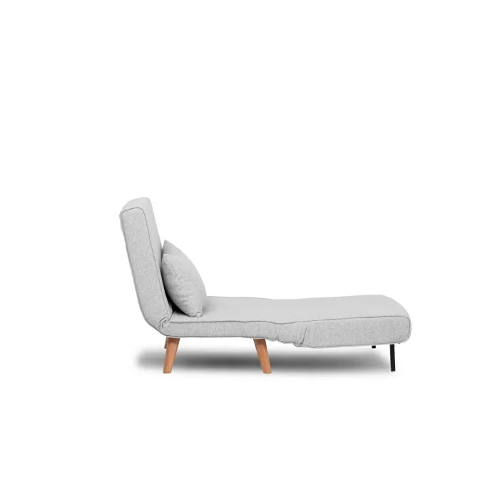 Ohrid enkel (80 x 79 x 80 cm) Grå 1-sits bäddsoffa