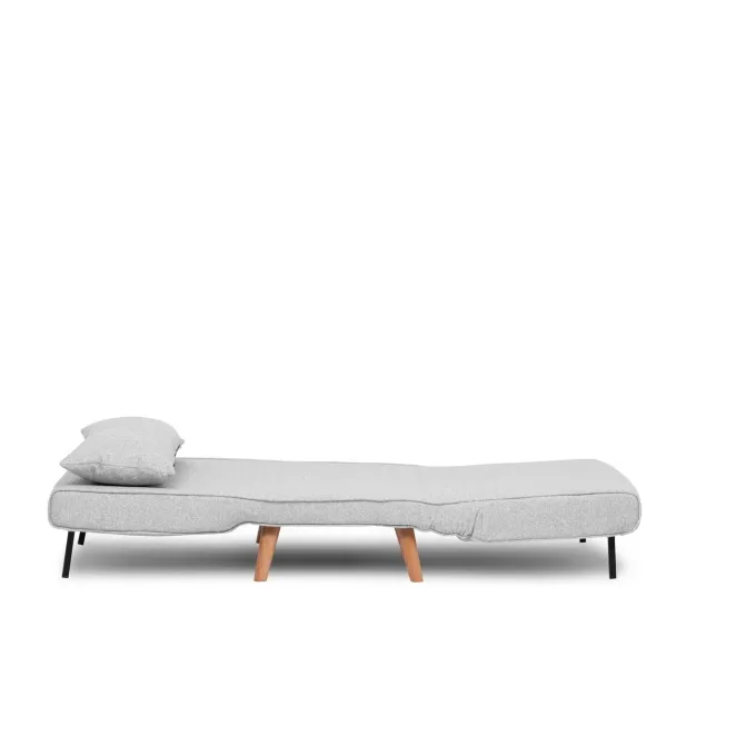 Ohrid enkel (80 x 79 x 80 cm) Grå 1-sits bäddsoffa