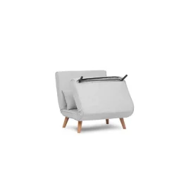 Ohrid enkel (80 x 79 x 80 cm) Grå 1-sits bäddsoffa