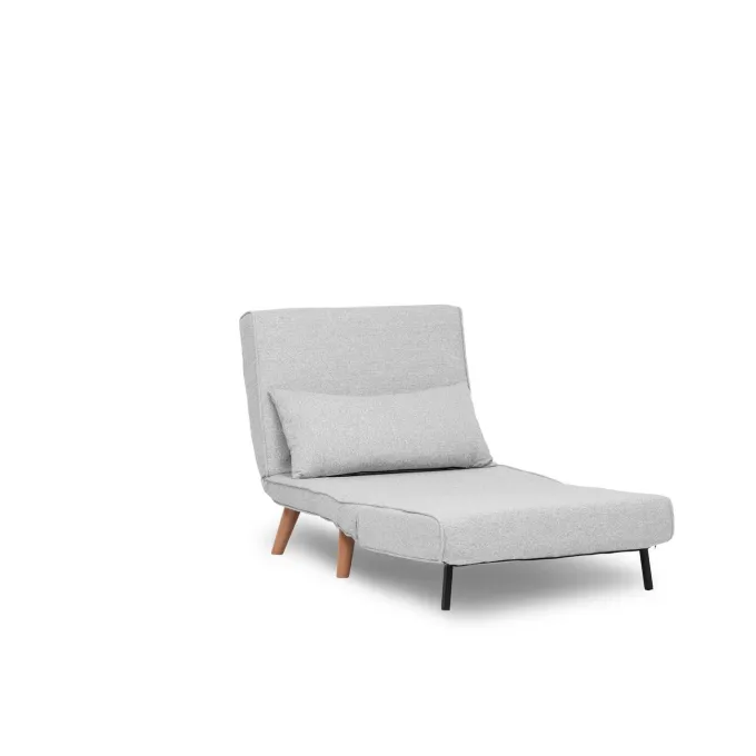 Ohrid enkel (80 x 79 x 80 cm) Grå 1-sits bäddsoffa