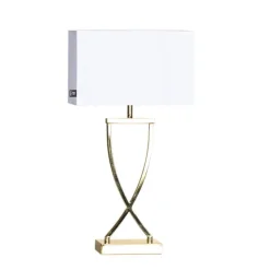 Omega Bordslampa 52 cm Mässing/Vit