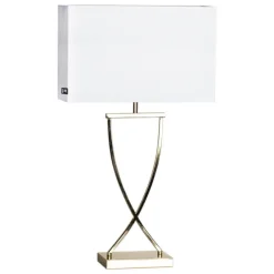 Omega Bordslampa 69 cm Mässing/Vit