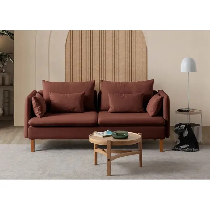 Oslo (195 x 75 x 100 cm) 3-sitssoffa Kakelröd