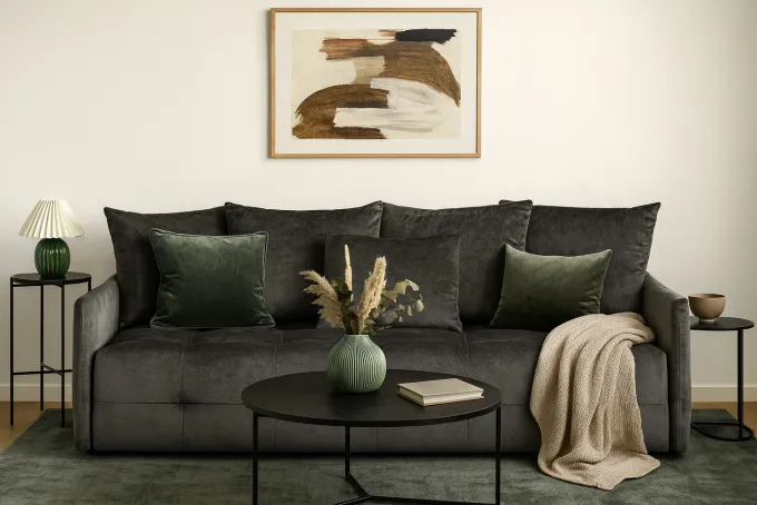 Ossian 3-sits Bäddsoffa Aphrodite Graphite