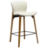 Paragon Barstol Bone White bouclé, Oak