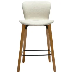Paragon Barstol Bone White bouclé, Oak