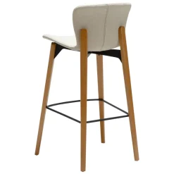 Paragon Barstol Bone White bouclé, Oak