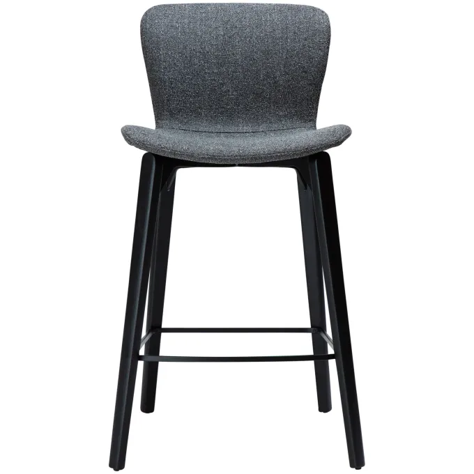 Paragon Barstol Pebble Grey Bouclé, Black 68 cm