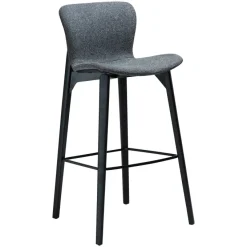 Paragon Barstol Pebble Grey Bouclé, Black 75 cm