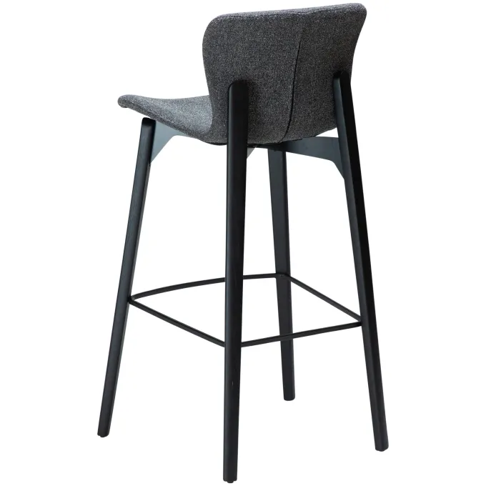 Paragon Barstol Pebble Grey Bouclé, Black 75 cm