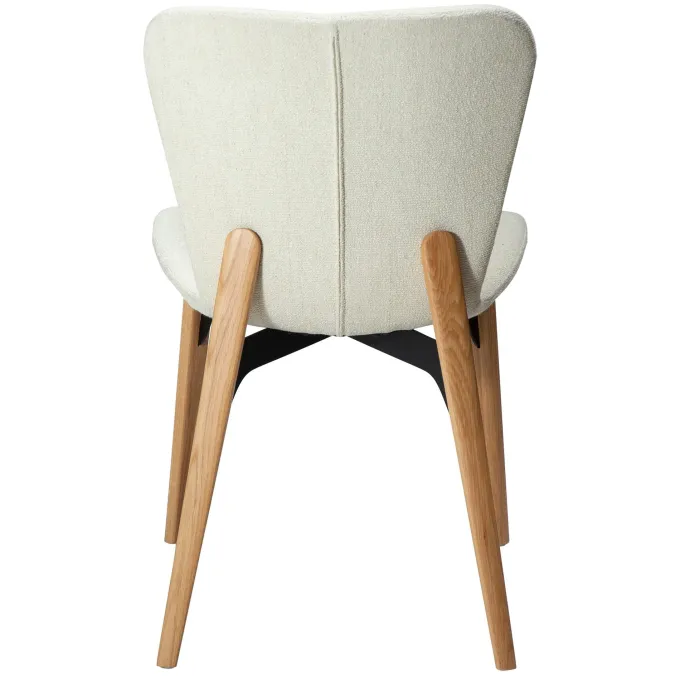 Paragon Stol Bone White bouclé, Oak