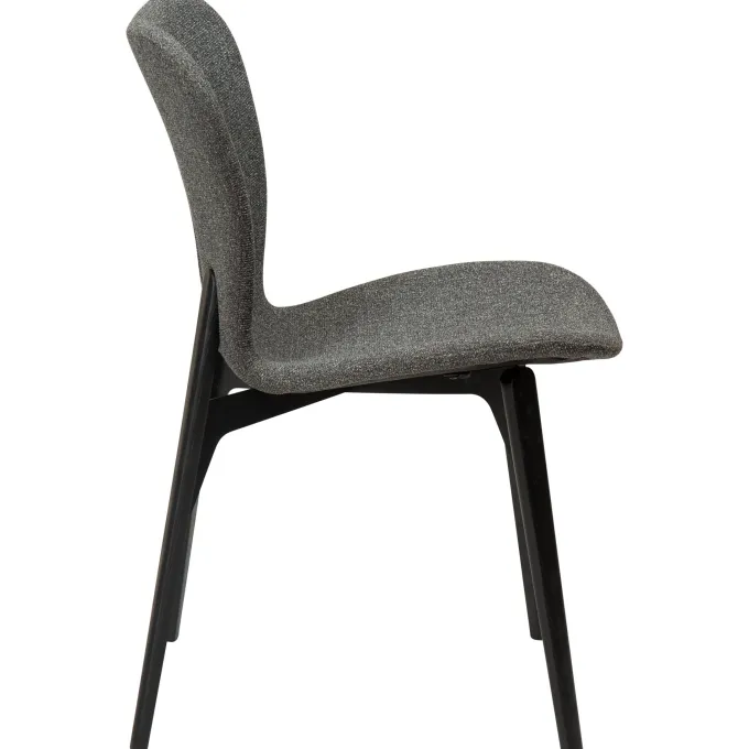 Paragon Stol Pebble Grey Bouclé, Black Ash