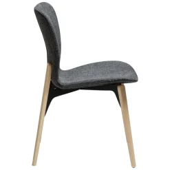 Paragon Stol Raven Black bouclé, Light Oak