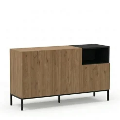 Paramaribo 140 (140 x 80 x 41,8 cm) Konsolbord Naturlig ekträ svart sandsten