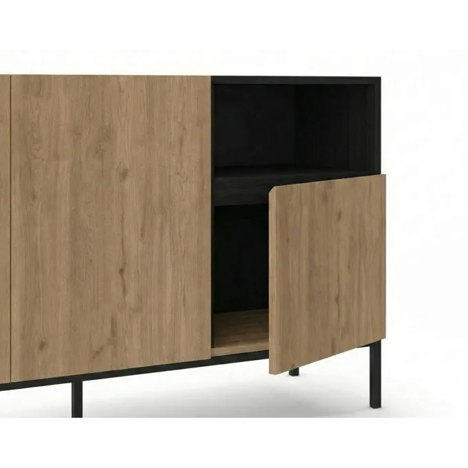 Paramaribo 140 (140 x 80 x 41,8 cm) Konsolbord Naturlig ekträ svart sandsten