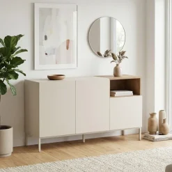 Paramaribo 140 (140 x 80 x 41,8 cm) Konsolbord Sandsten naturlig ek