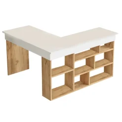 Paramaribo Five (129 x 72 x 120 cm) Skrivbord Atlantisk furu vit