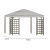 Paviljongtak till Hov Grå, 400 cm