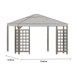 Paviljongtak till Hov Grå, 400 cm