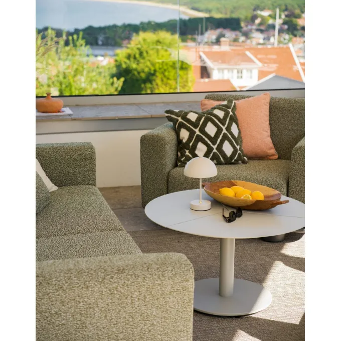 Peace Soffbord Light Grey Ø80x46 cm