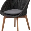 Peacock Stol Dark Grey/Teak