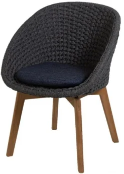 Peacock Stol Dark Grey/Teak