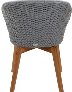 Peacock Stol Light Grey/Teak