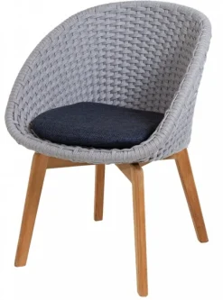 Peacock Stol Light Grey/Teak