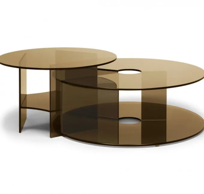 Pepe Soffbord Glas 70cm Bronze