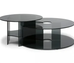 Pepe Soffbord Glas 70cm Smoke