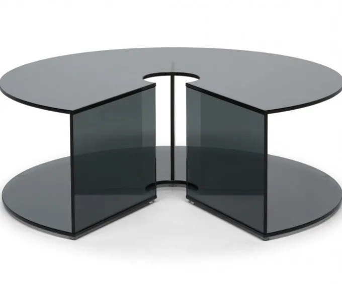 Pepe Soffbord Glas 90cm Smoke