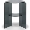 Pepe Soffbord Glas 40cm Smoke