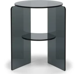 Pepe Soffbord Glas 40cm Smoke