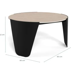 Polaris soffbord 80 cm Runt