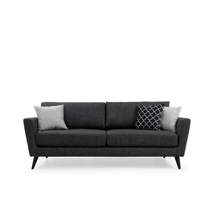 Port Louis 3 Seater (215 x 94 x 88 cm) Mörkgrå 3-sitssoffa