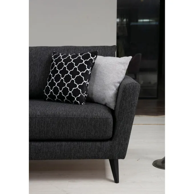 Port Louis 3 Seater (215 x 94 x 88 cm) Mörkgrå 3-sitssoffa