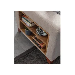 Porto (230 x 90 x 150 cm) Hörnsoffa-bäddsoffa Creme, Vänster