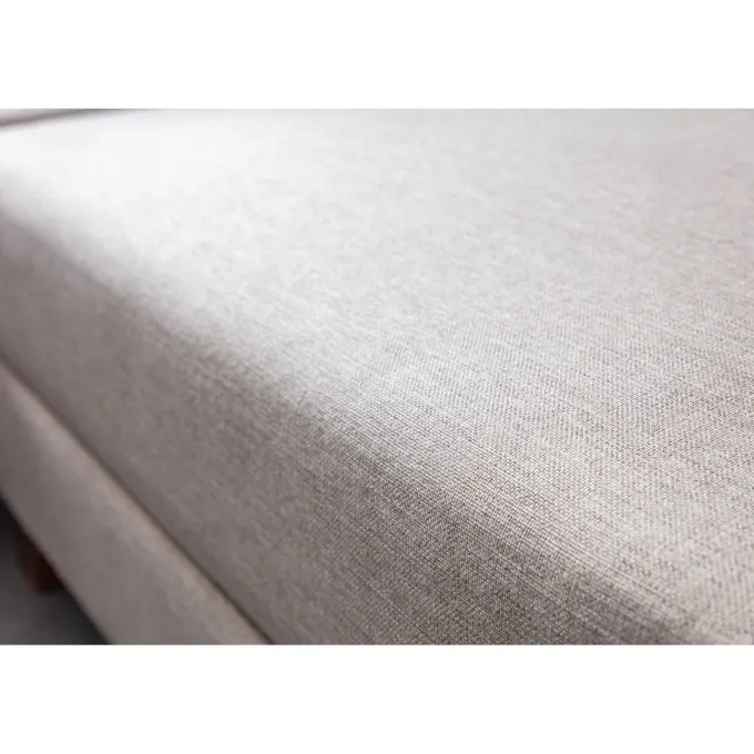 Porto (230 x 90 x 150 cm) Hörnsoffa-bäddsoffa Creme, Vänster