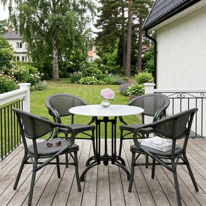 Äppelhed Caféstol Skogsgrön