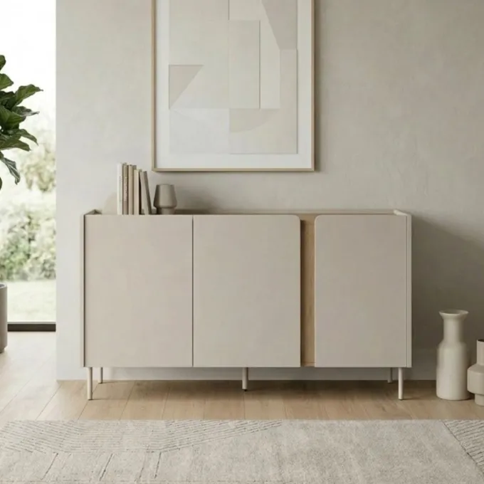 Prague (150 x 82,9 x 40,5 cm) Konsolbord Sandsten naturlig ek