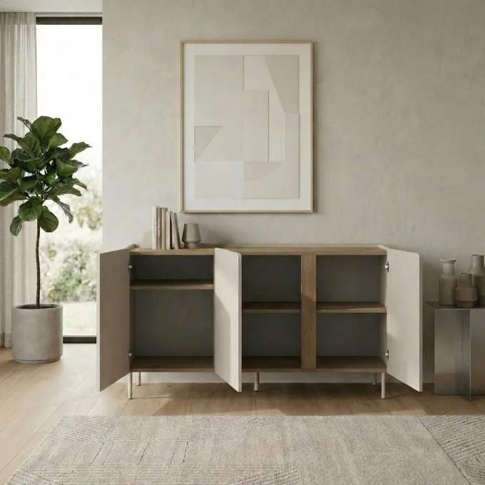 Prague (150 x 82,9 x 40,5 cm) Konsolbord Sandsten naturlig ek
