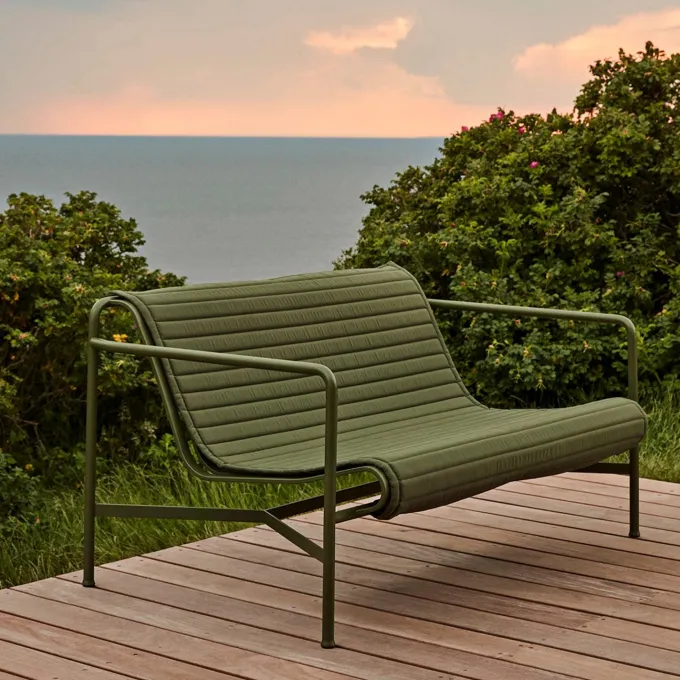Quiltad Dyna Till Palissade För Loungesoffa, Krämvit