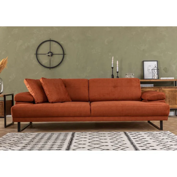 Quito (239 x 99 x 83 cm) 3-sits bäddsoffa Orange