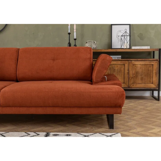 Quito (239 x 99 x 83 cm) 3-sits bäddsoffa Orange