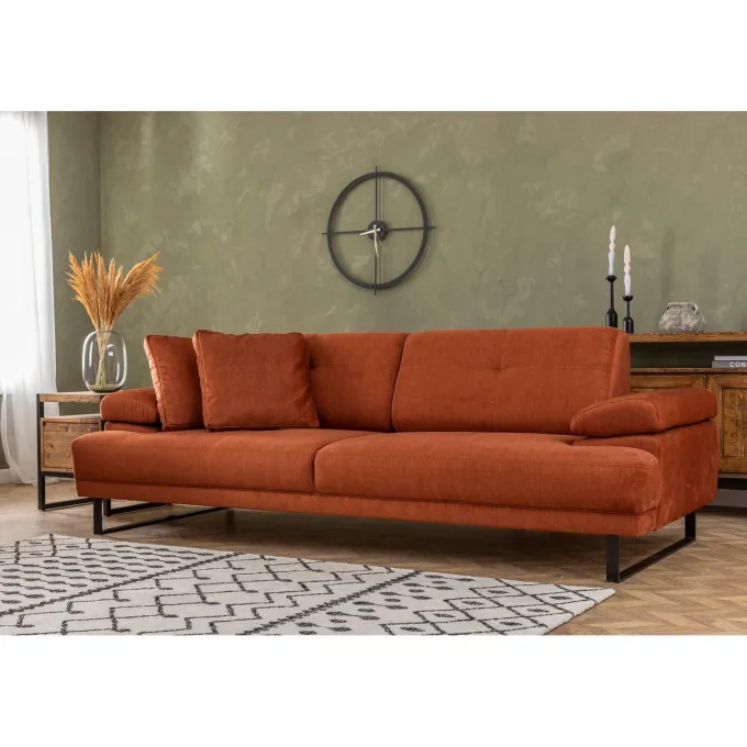 Quito (239 x 99 x 83 cm) 3-sits bäddsoffa Orange